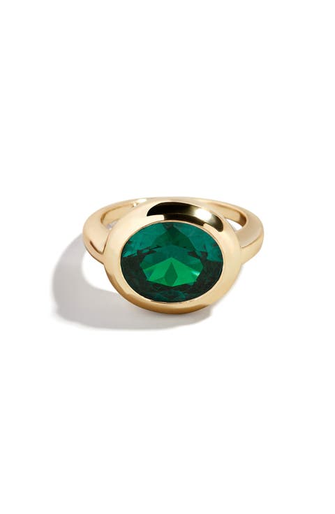 Birthstone Oval Cubic Zirconia Ring