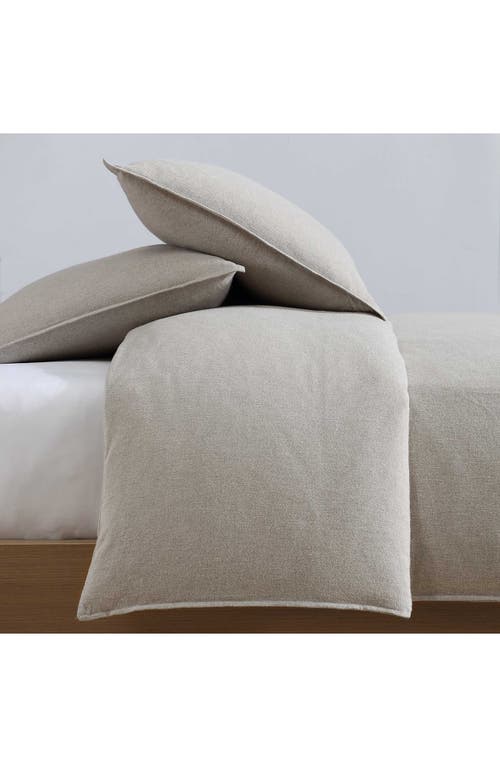Calvin Klein Mélange Flannel Comforter & Sham Set In Natural