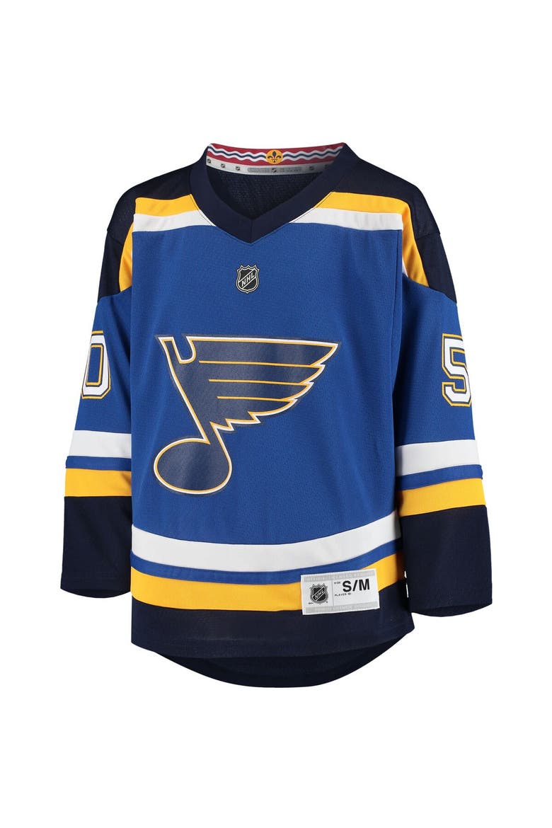 Youth Jordan Binnington Blue St. Louis Blues Home Replica Player Jersey, Alternate, color, Blue