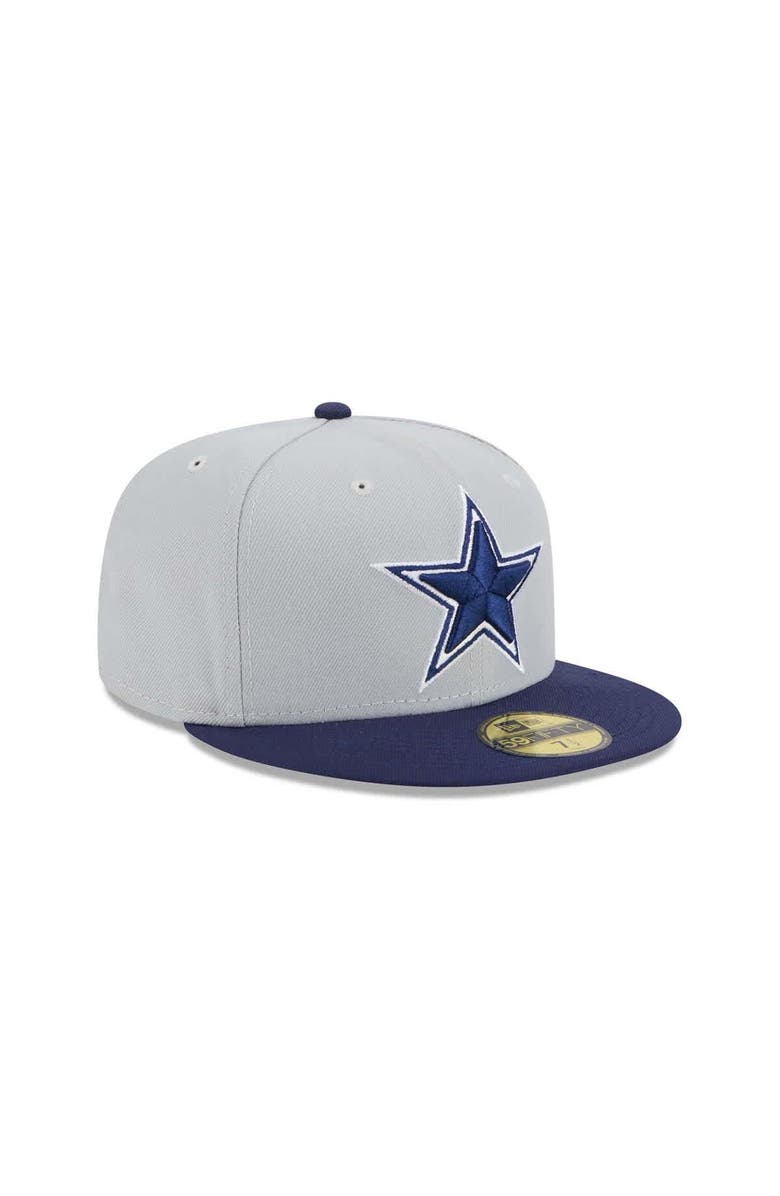 New Era Men's New Era Gray/Navy Dallas Cowboys Color Pack Two-Tone 59FIFTY Fitted Hat, Alternate, color, 