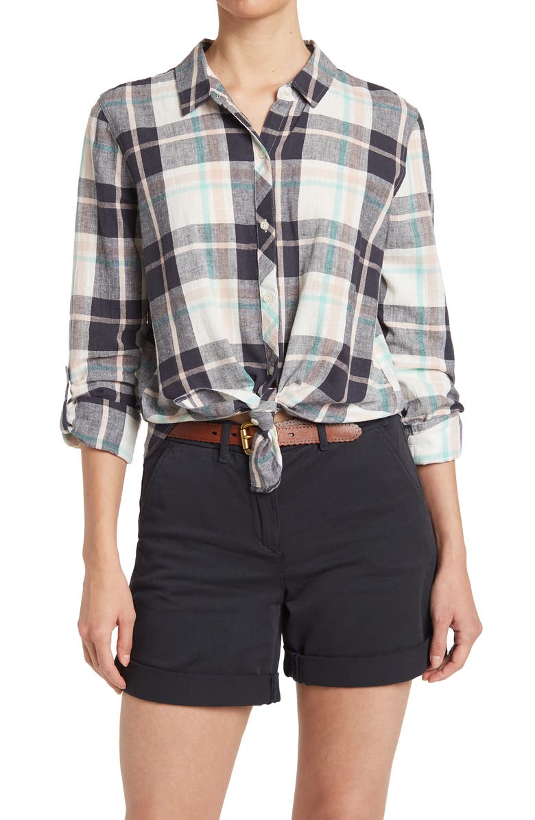 Barbour Collared Button Down Blouse, Main, color, 