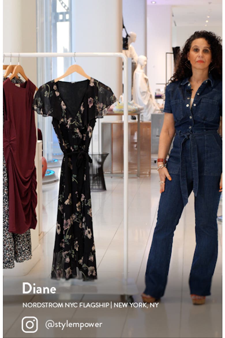 Palisades Cap Sleeve Silk Wrap Dress video