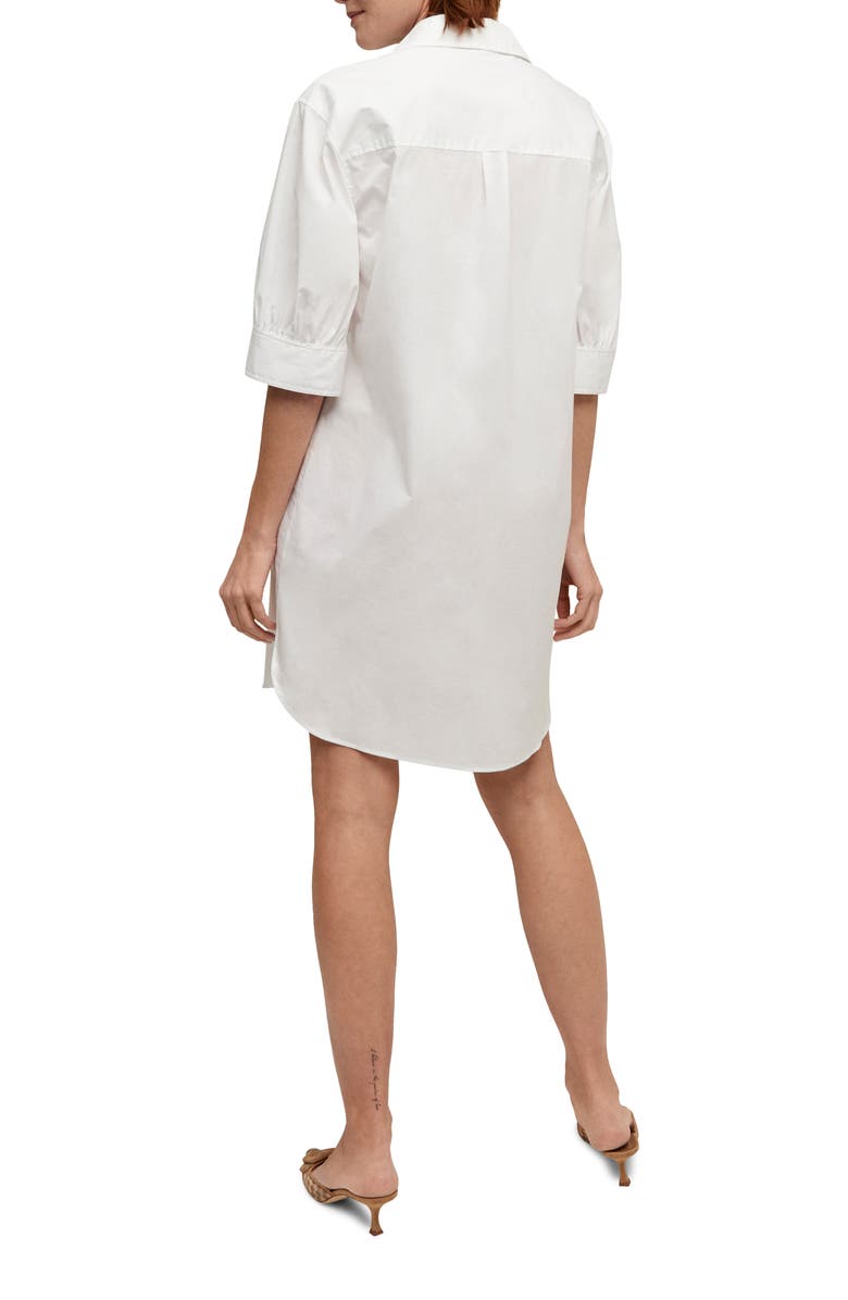 Isaac Mizrahi New York Elbow Sleeve Cotton Shirtdress, Alternate, color, 