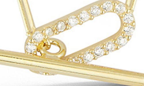 Glaze Jewelry Cubic Zirconia Toggle Pendant Necklace In Gold