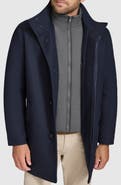 Andrew Marc Wool Blend Twill Car Coat