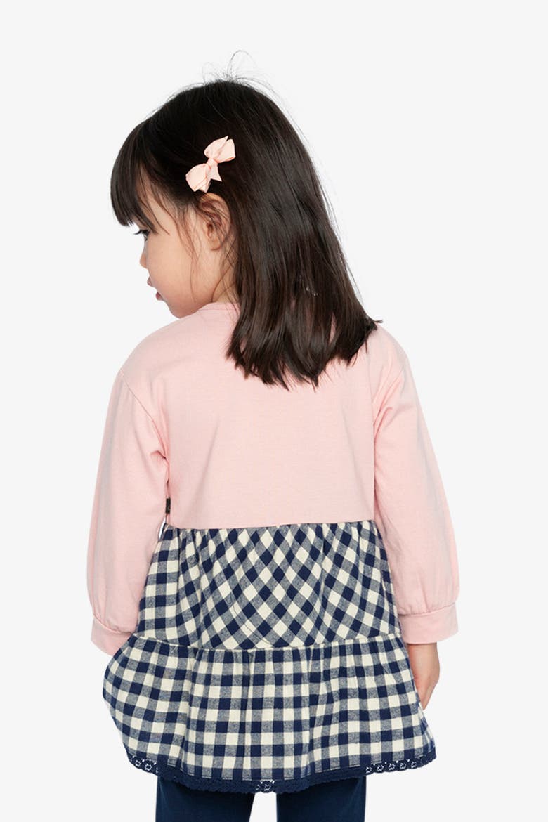 Cozy Hearts Charming Soft Tunic and Leggings Set, Alternate, color, Pale Dusty Pink and Navy