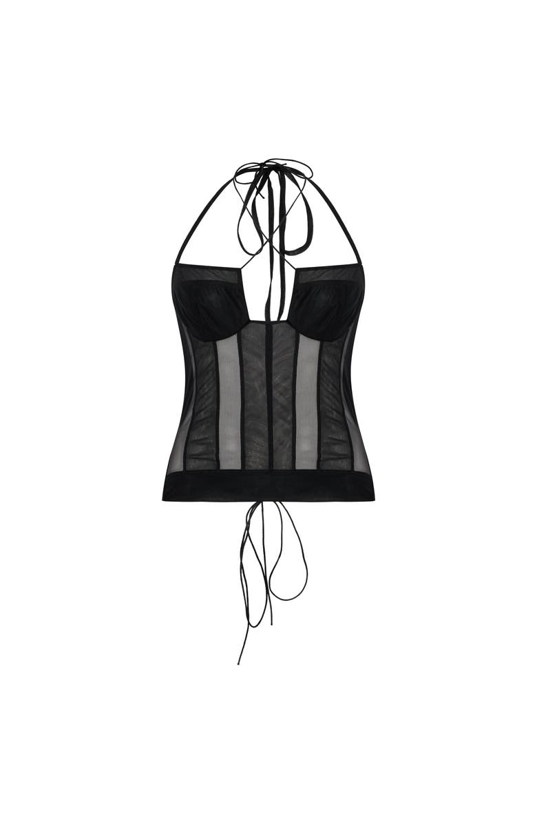 PCFG Tulle Women Top, Main, color, Black