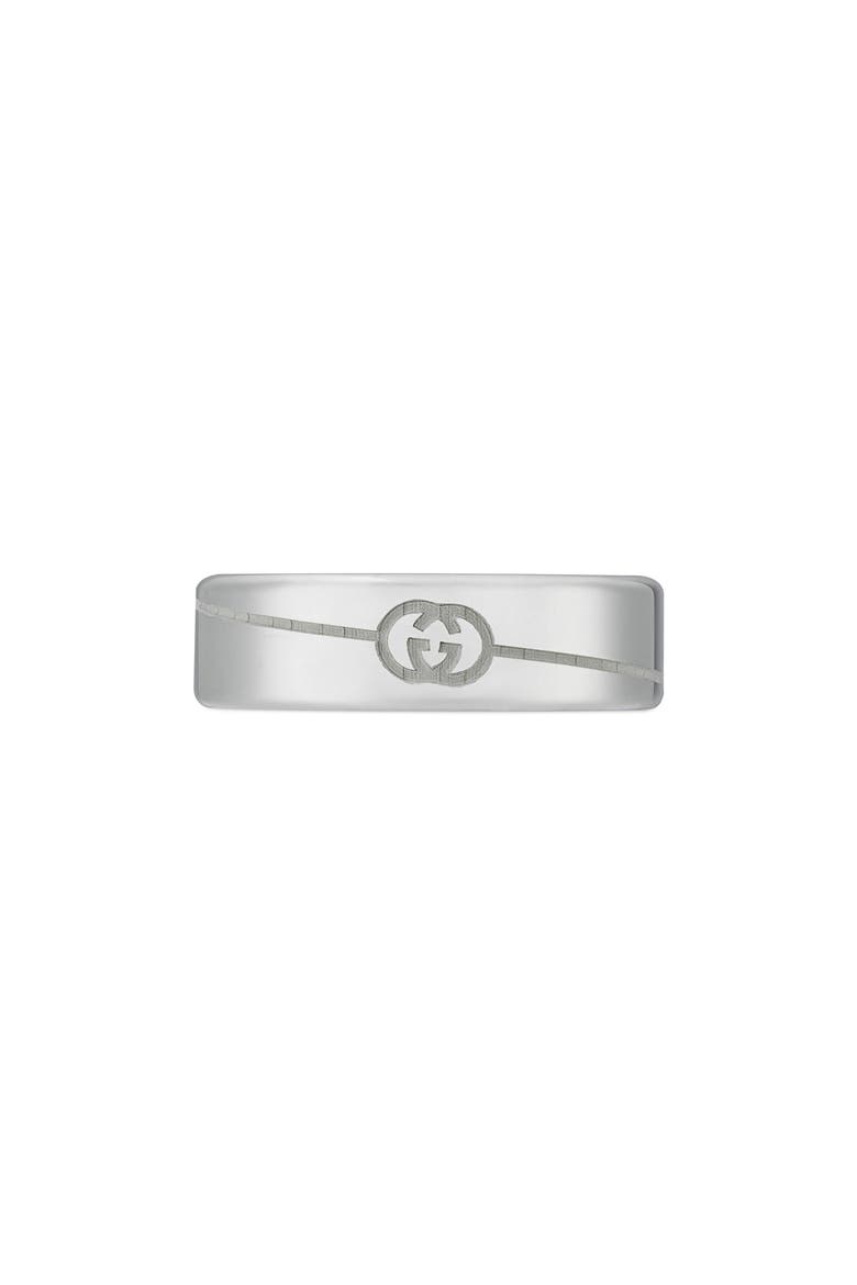 Interlocking-G Tag Sterling Silver Ring, Alternate, color, SILVER