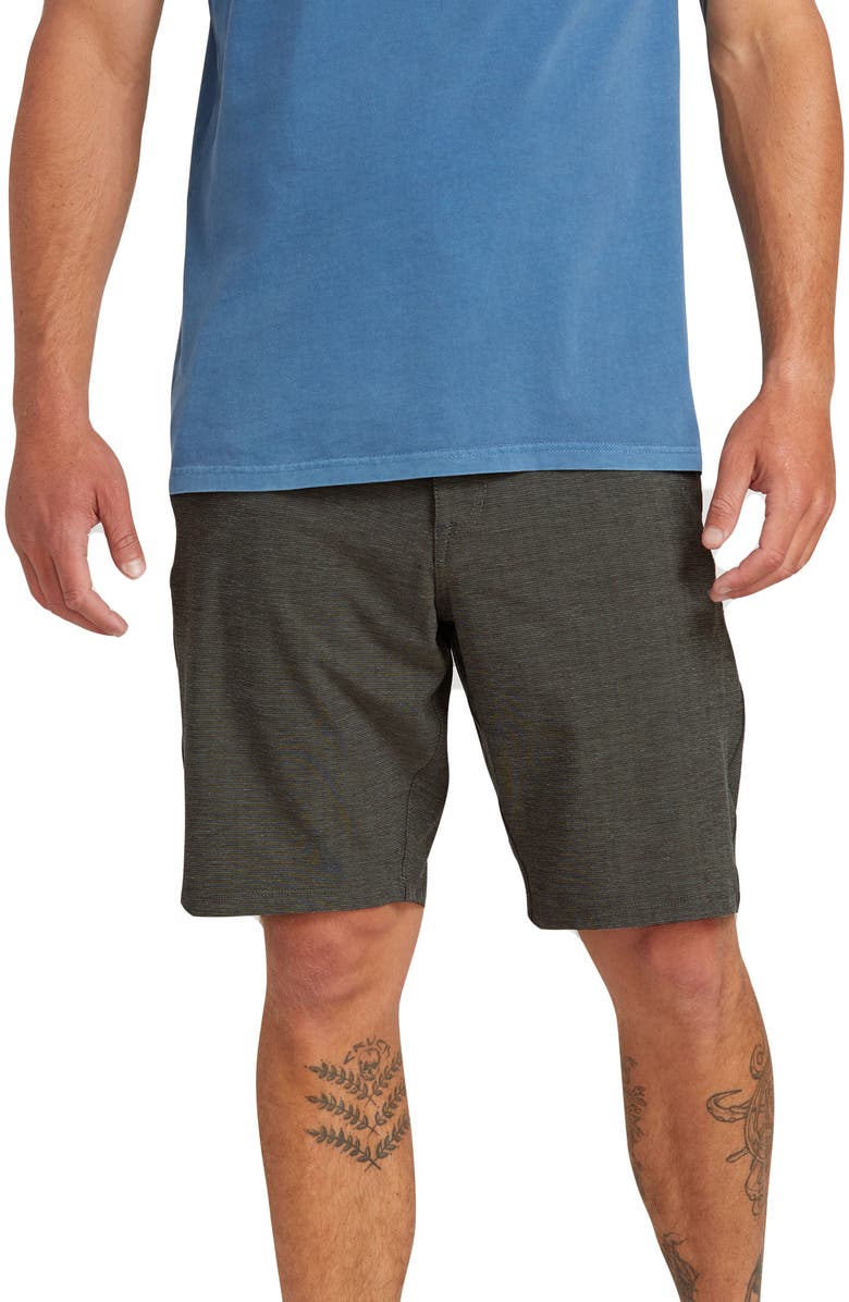Volcom Frickin' Surf 'N' Turf Slub Hybrid Shorts, Main, color, Black