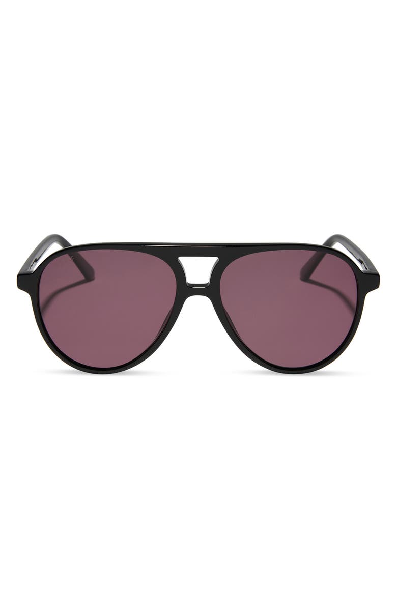 DIFF Tosca II 56mm Aviator Sunglasses, Main, color, Aubergine