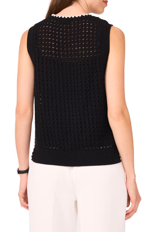Halogenr Halogen(r) Pointelle Sleeveless Sweater