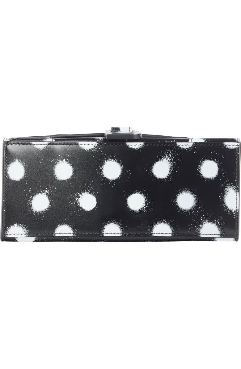 Balenciaga Small Hourglass Polka Dot Leather Top Handle Bag, Alternate, color,