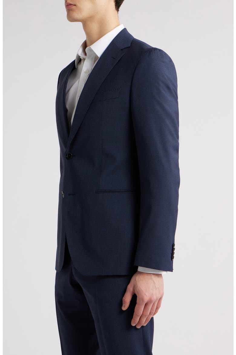 Huge Slim Fit Houndstooth Microcheck Sport Coat, Alternate, color, DARK BLUE