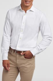 David Donahue Cotton Knit Sport Shirt