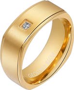 GEOFFREY BEENE Men's Cubic Zirconia Band Ring