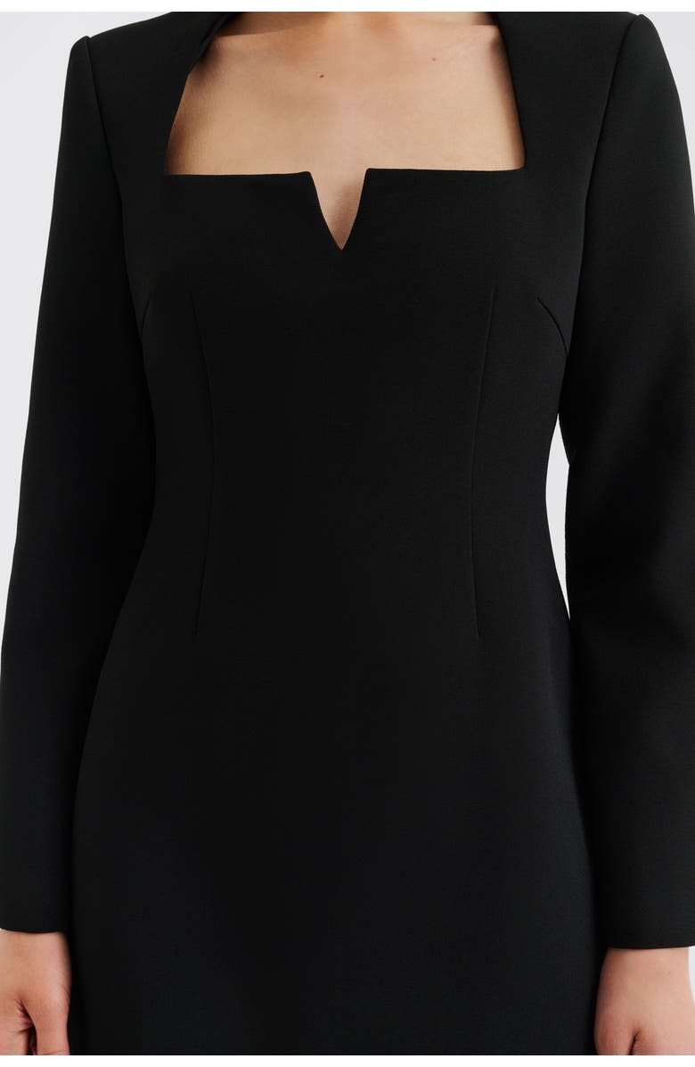 Malina Sonja Long Sleeve Mini Dress, Alternate, color, Black