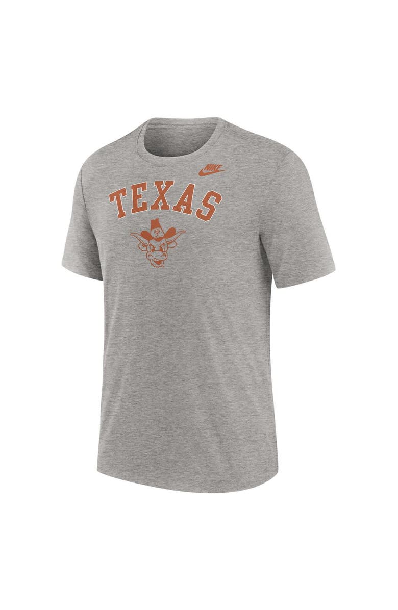 Nike Men's Nike Heather Gray Texas Longhorns Legacy Arch Tri-Blend T-Shirt, Alternate, color, Heather Gray