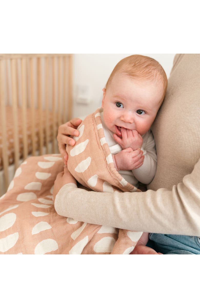 CRANE BABY Jacquard Cotton Blanket, Alternate, color, Tan