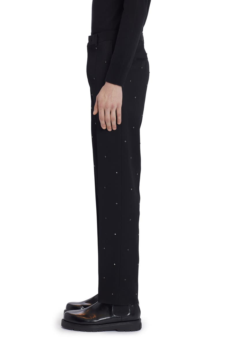 Rockstud Wool Pants, Alternate, color, 0NO - NERO