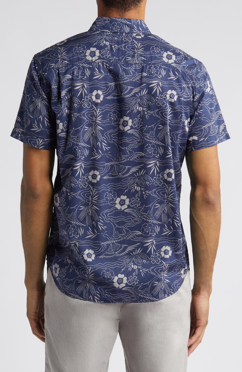 Rails Monaco Floral Short Sleeve Button-Up Shirt, Alternate, color, 