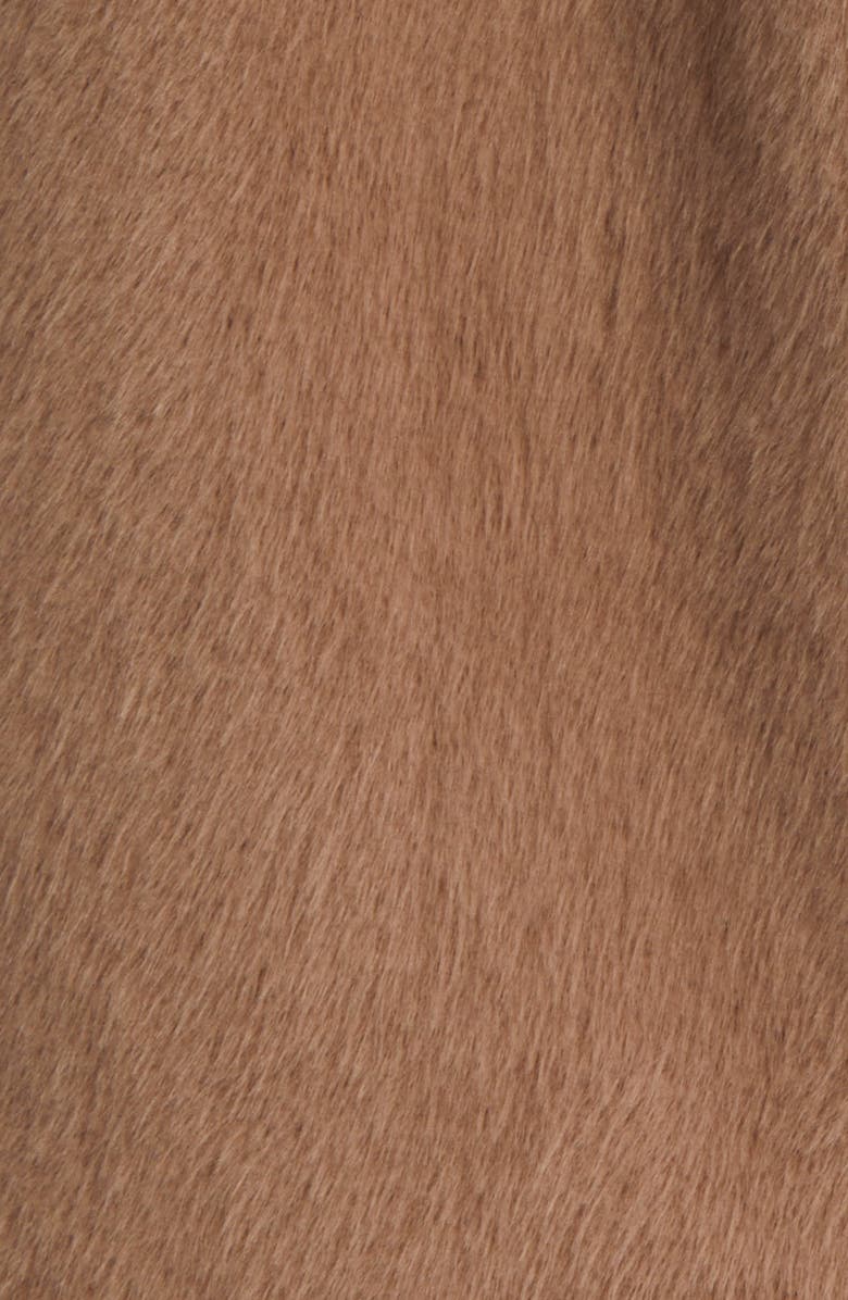 Sam Edelman Notched Lapel Faux Fur Jacket, Alternate, color, Sepia Taupe