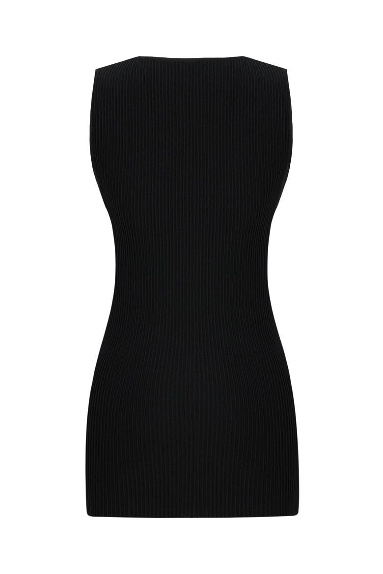 Knitted Tank Top, Alternate, color, BLACK