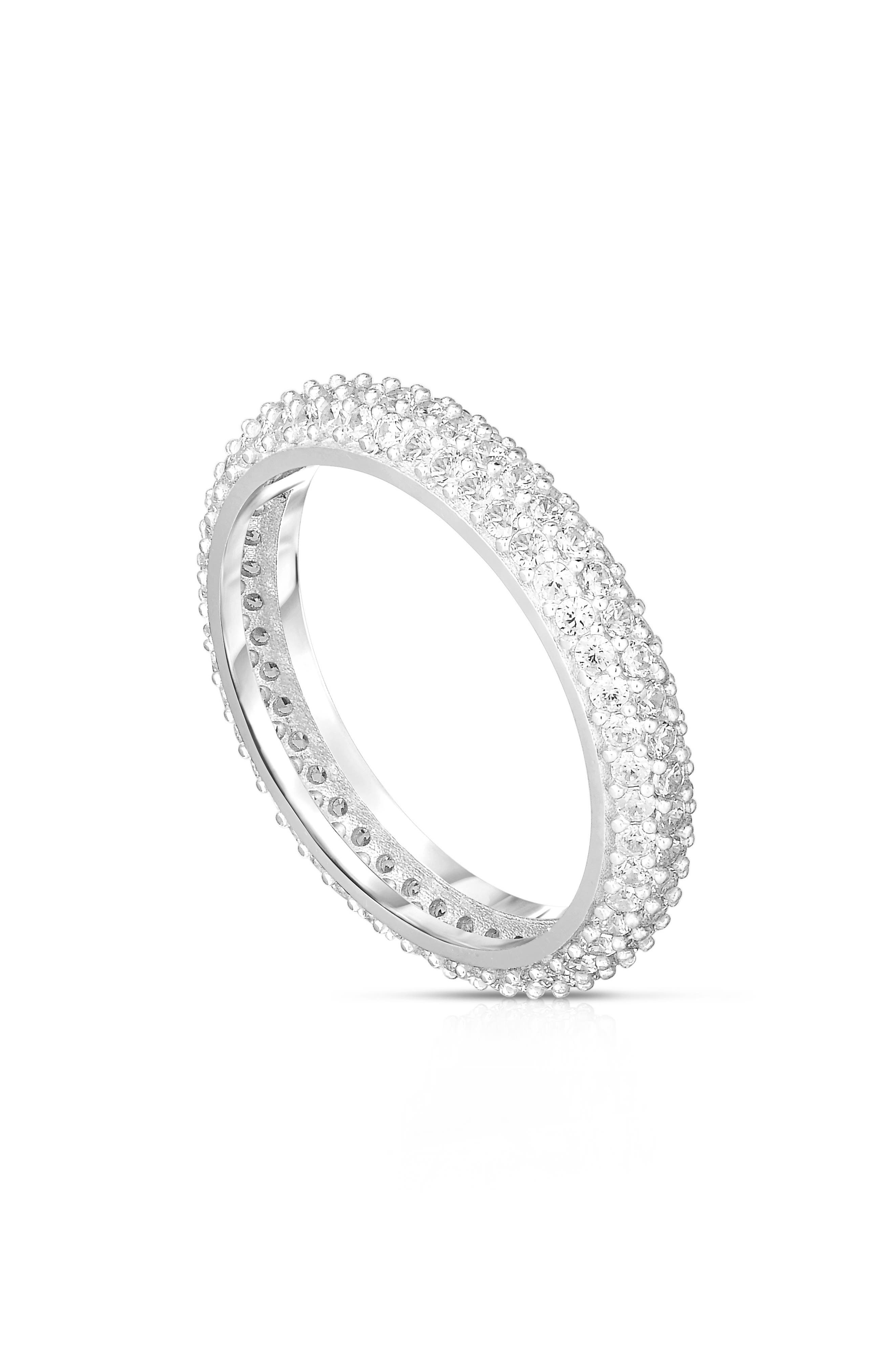 GLAZE JEWELRY Pavé Cubic Zirconia Eternity Band Ring