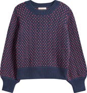 Marine Layer Alma Heart Stitch Crewneck Sweater