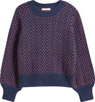 Marine Layer Alma Heart Stitch Crewneck Sweater