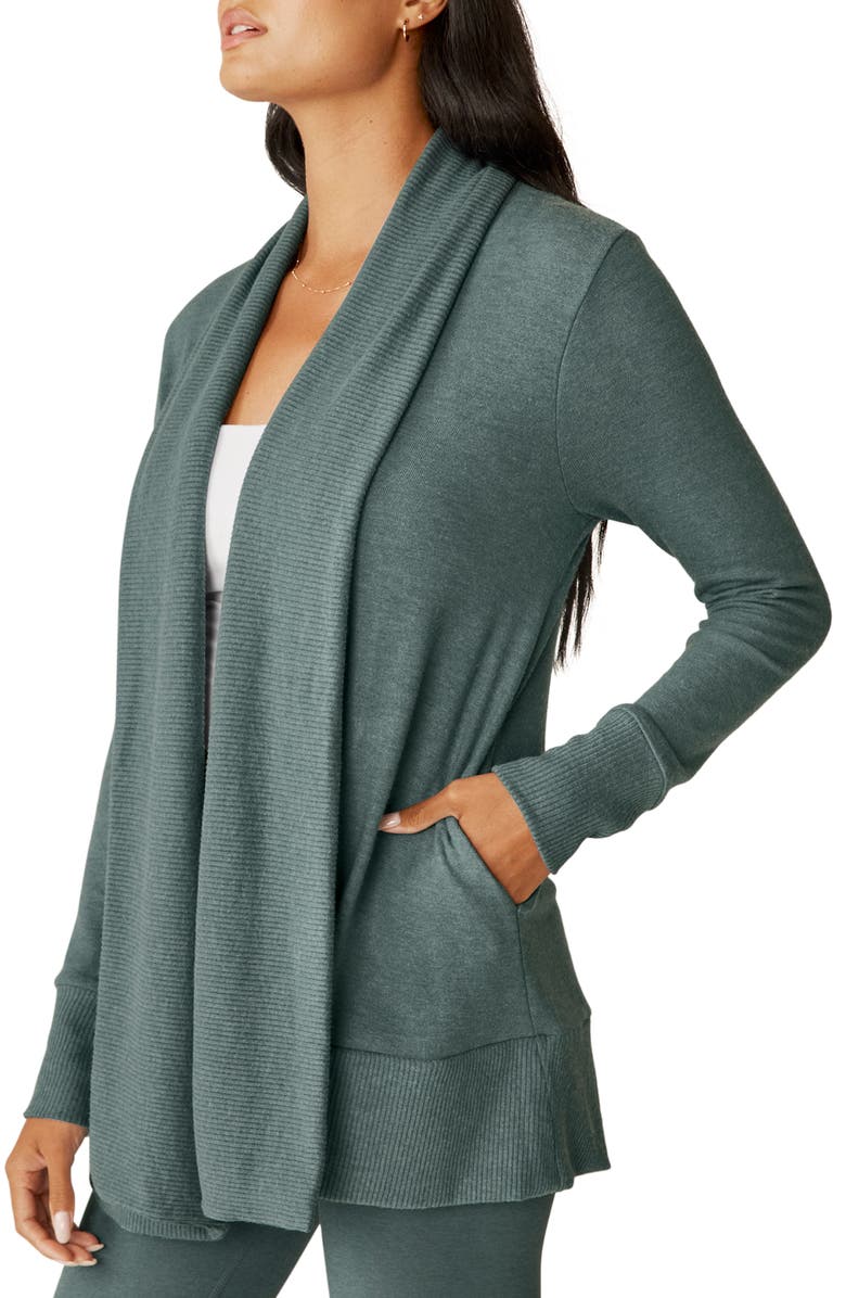 Beyond Yoga Soften Up Cardigan, Alternate, color, Storm