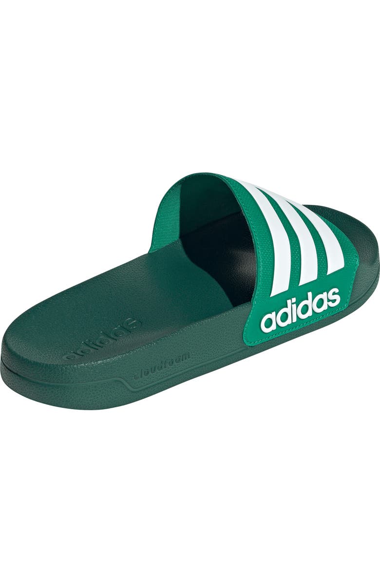 adidas Adilette Shower Slide, Alternate, color, Court Green/ White/ Green