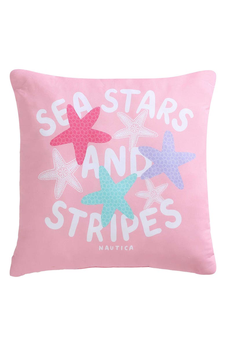 Nautica Sutton Palm Trees Comforter & Sham Set, Alternate, color, Rose/ Aqua