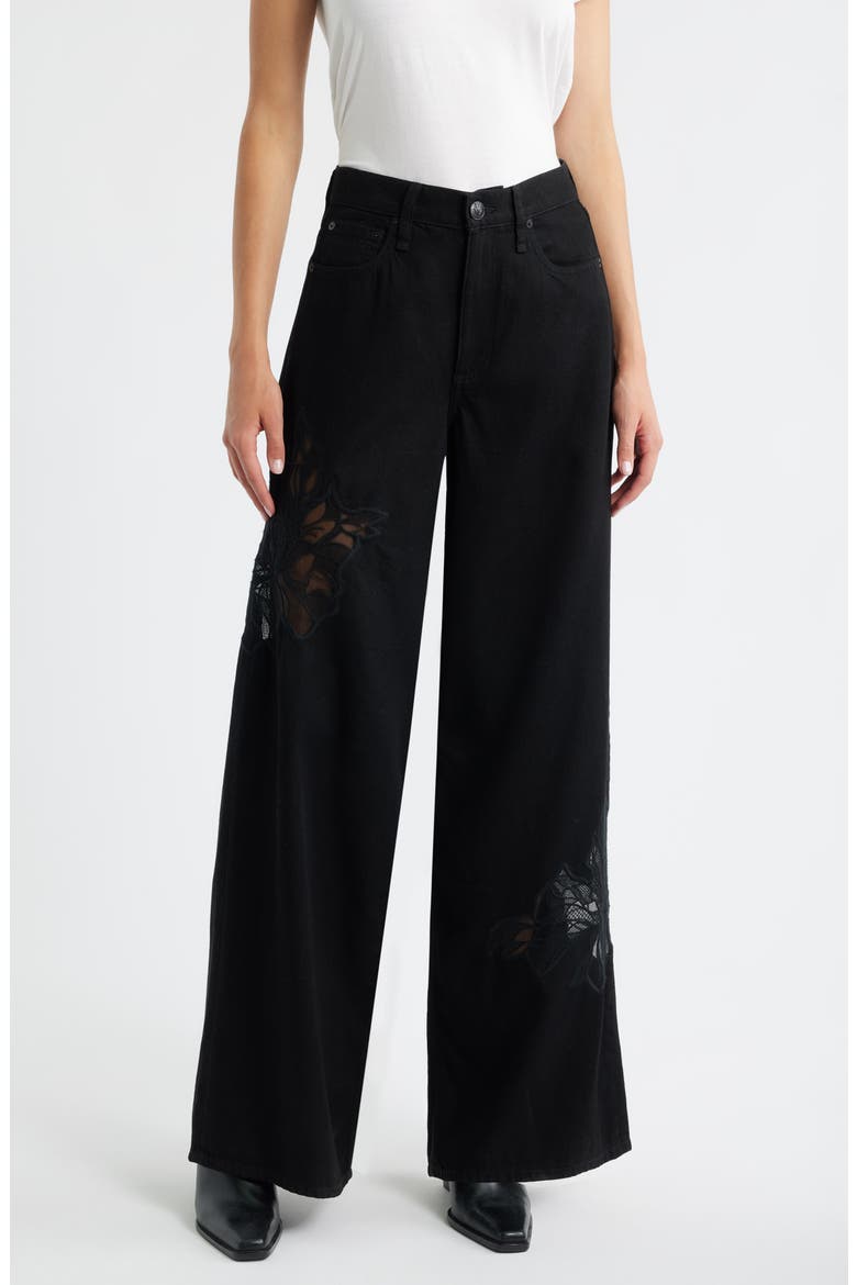 Featherweight Sofie Lace High Waist Wide Leg Jeans, Main, color, BLRIE