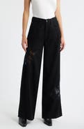rag & bone Featherweight Sofie Lace High Waist Wide Leg Jeans