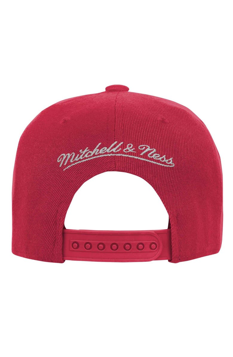 Mitchell & Ness Youth Mitchell & Ness White/Crimson Alabama Crimson Tide Retro Sport Color Block Script Snapback Hat, Alternate, color, 