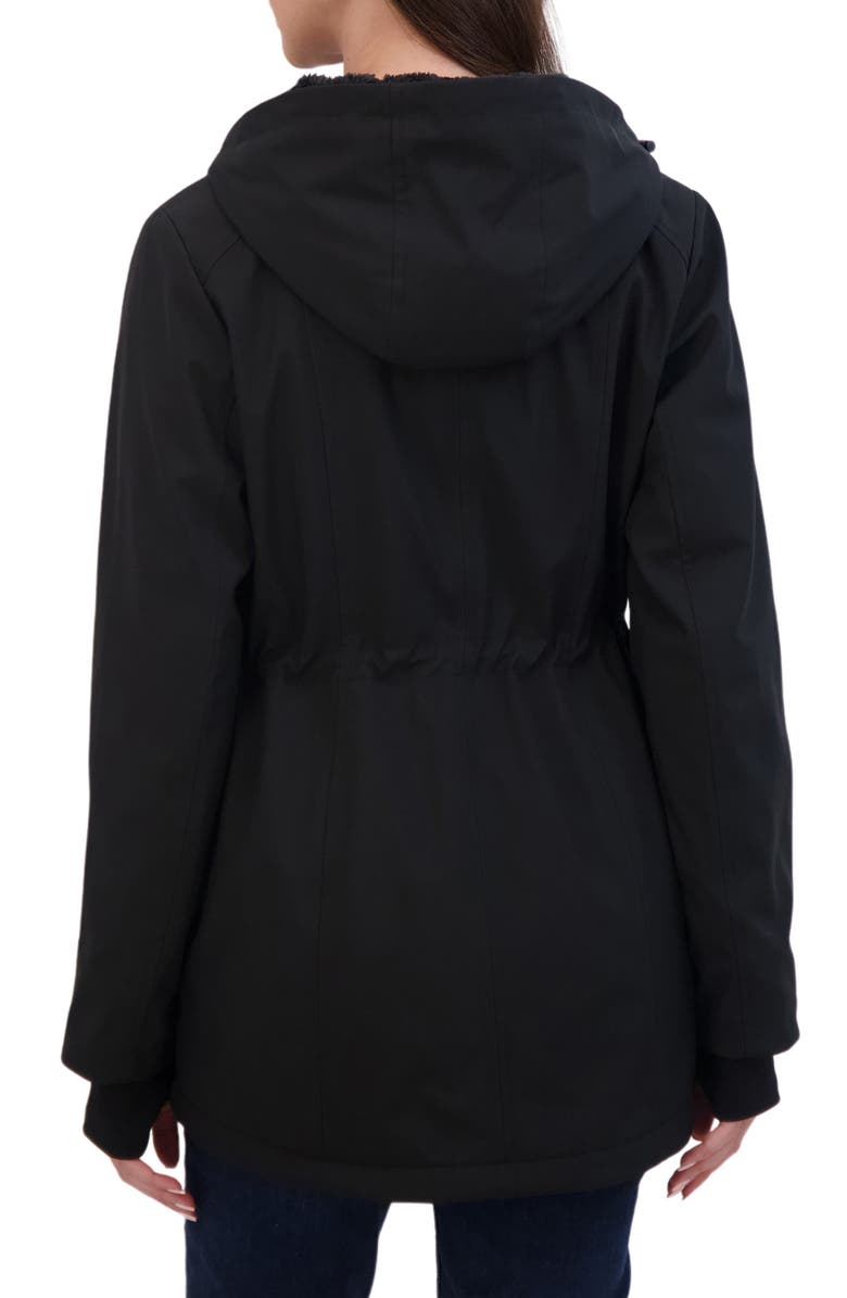 Sebby Water Resistant Faux Fur Lined Hooded Softshell Jacket, Alternate, color, 