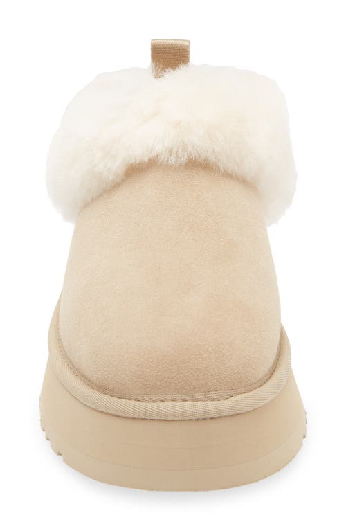Ugg(r) Tazzelle Genuine Shearling Collar Slipper In Yellow