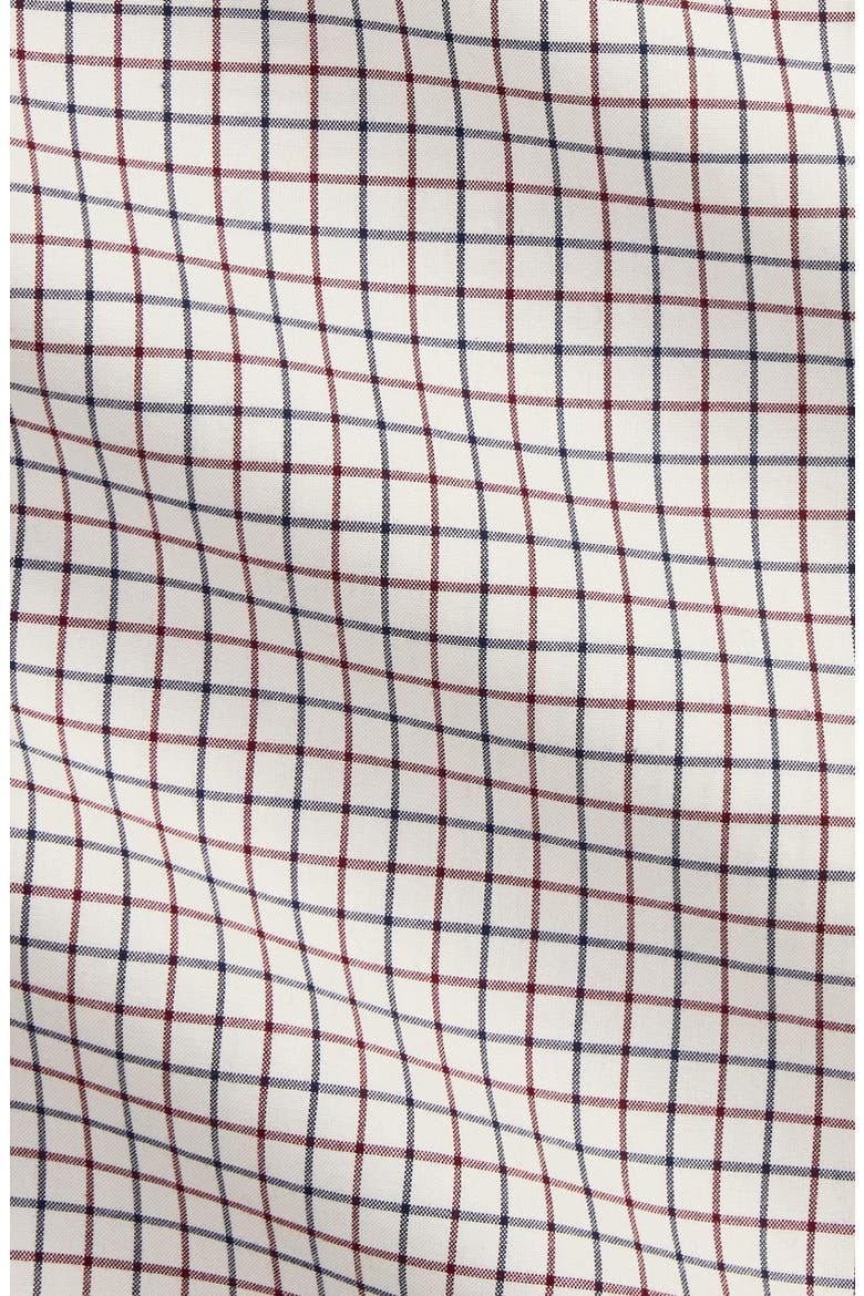 Classic Fit Check Cotton Poplin Button-Down Shirt, Alternate, color, 6974B CREAM WINE MULTI