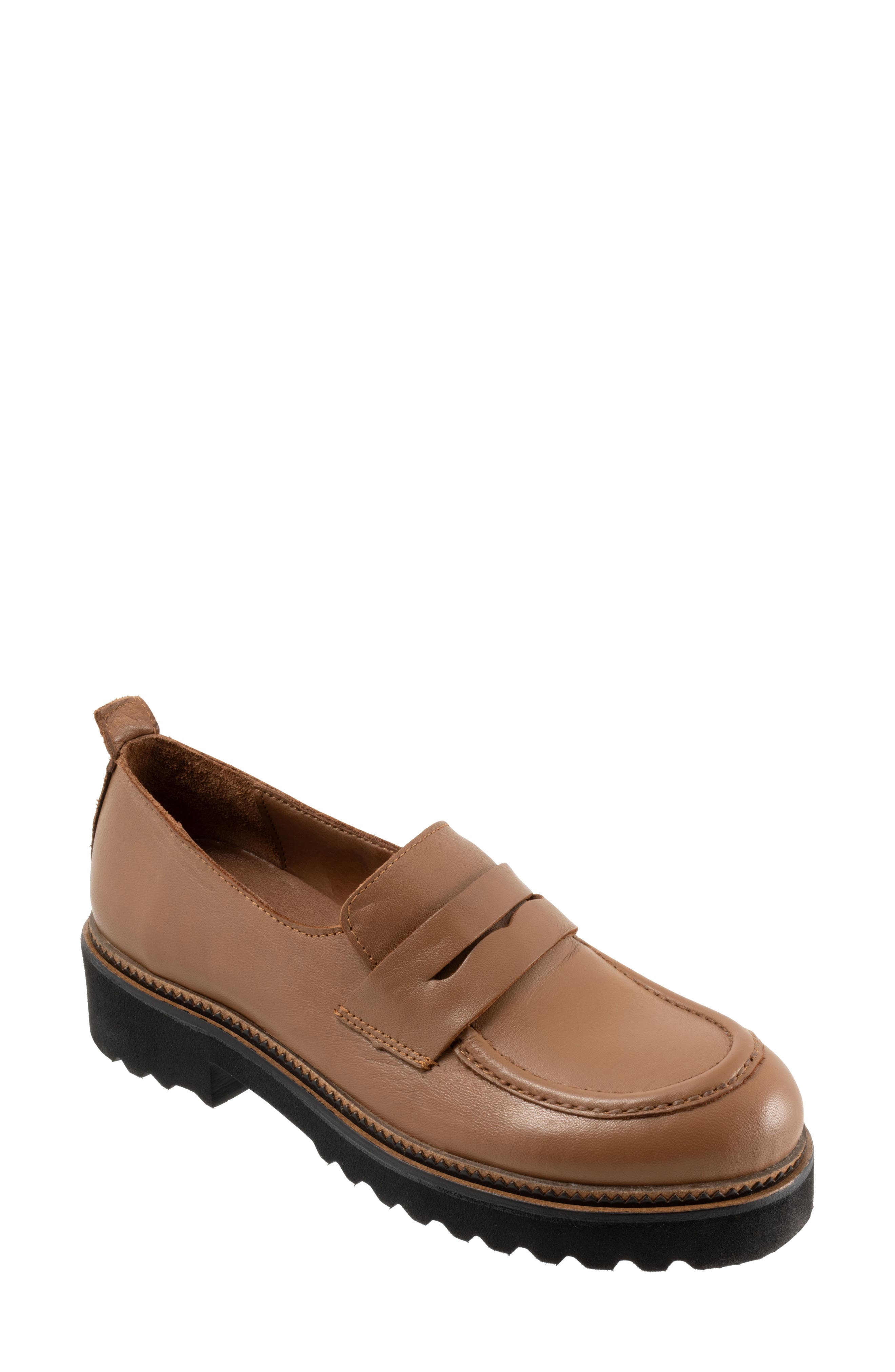 Bueno Annie Platform Penny Loafer, Main, color, Walnut