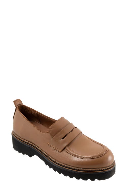 Bueno Annie Platform Penny Loafer In Brown