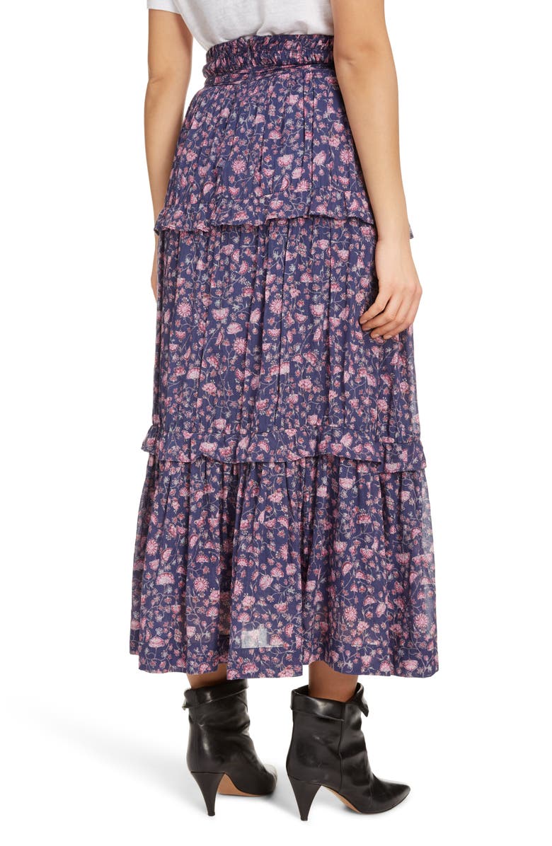 Isabel Marant Étoile Lineka Floral Midi Skirt, Alternate, color, 