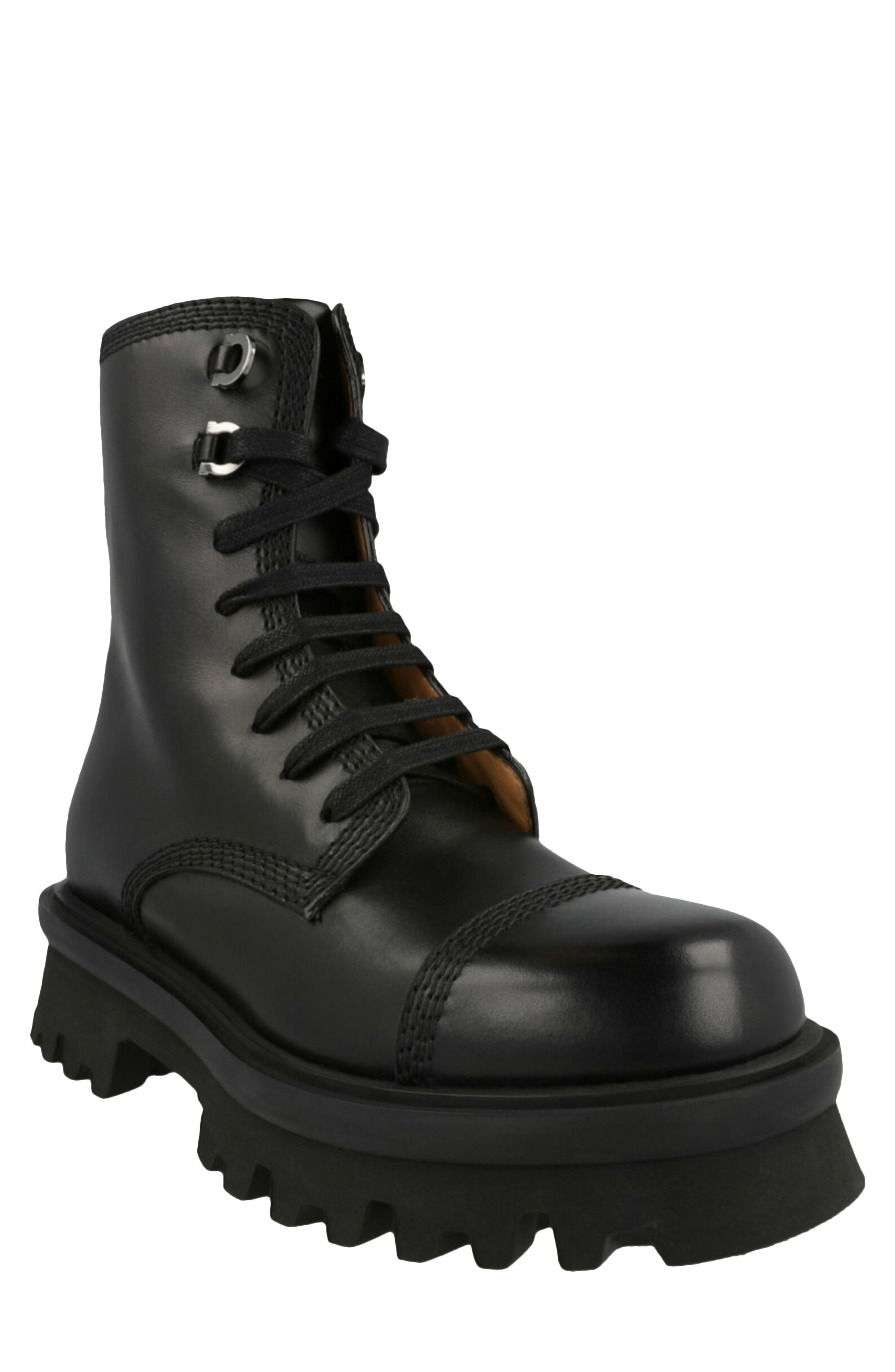 FERRAGAMO Faraway Lug Sole Combat Boot