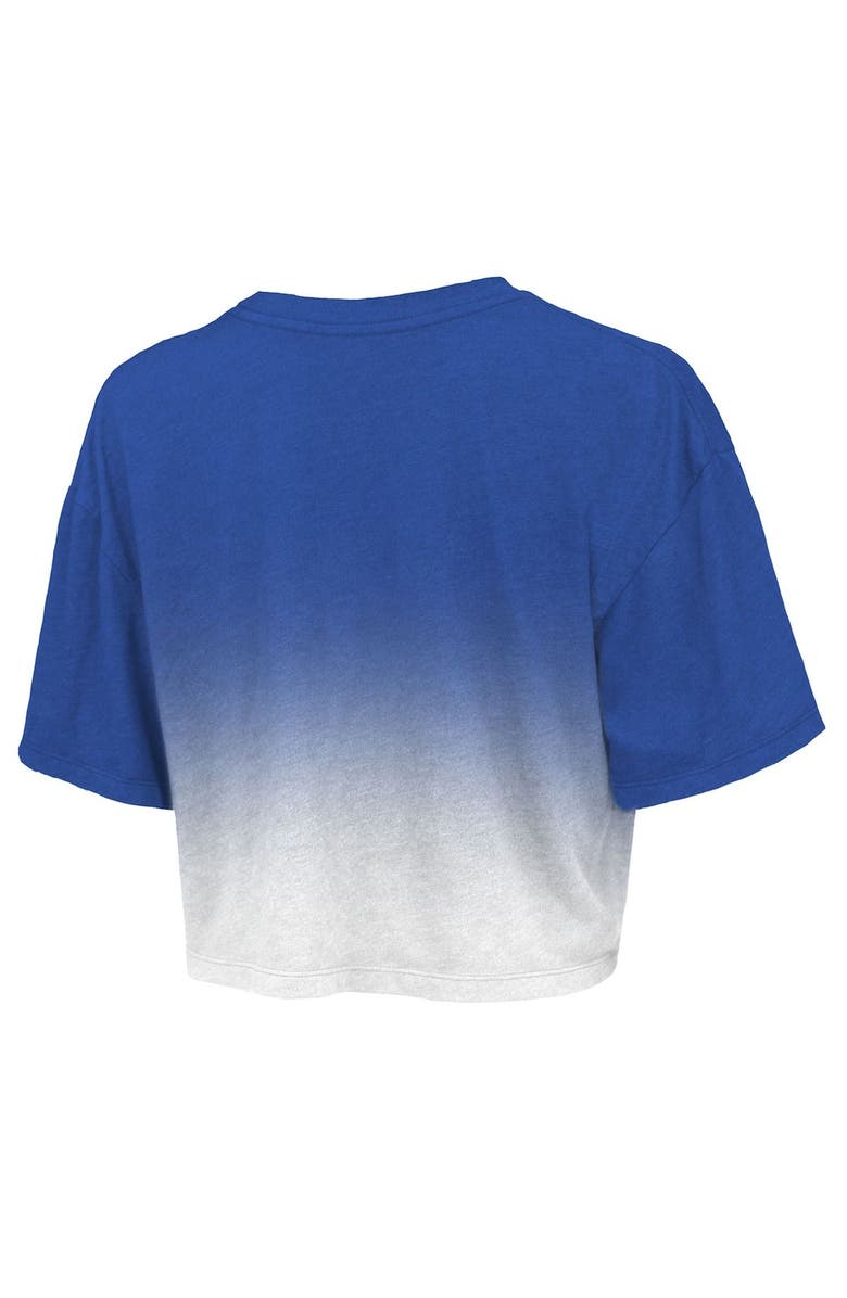 Majestic Threads Women's Majestic Threads Royal Golden State Warriors 2022 NBA Finals Champions Dip Dye Boxy Crop T-Shirt, Alternate, color, 