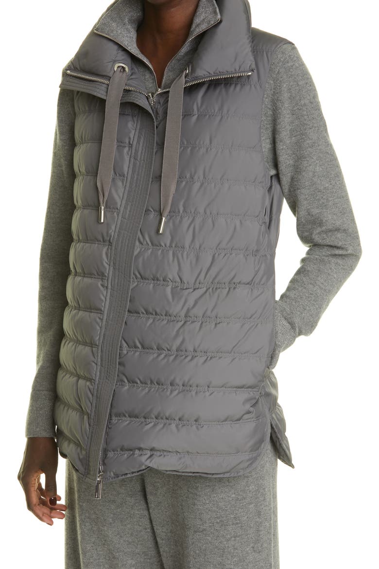 Dylan KindMade Water Resistant Reversible Down Vest, Alternate, color, ROCK
