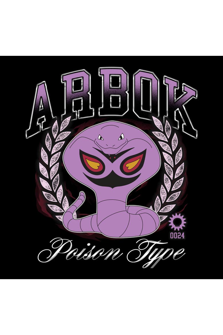 Boy's Pokemon Arbok Poison Type  Graphic T-Shirt, Alternate, color, Black