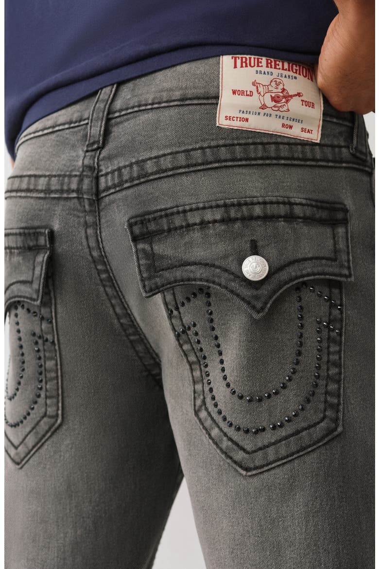 Ricky Stud T-Flap Straight Leg Jeans, Alternate, color, GREY SMORES