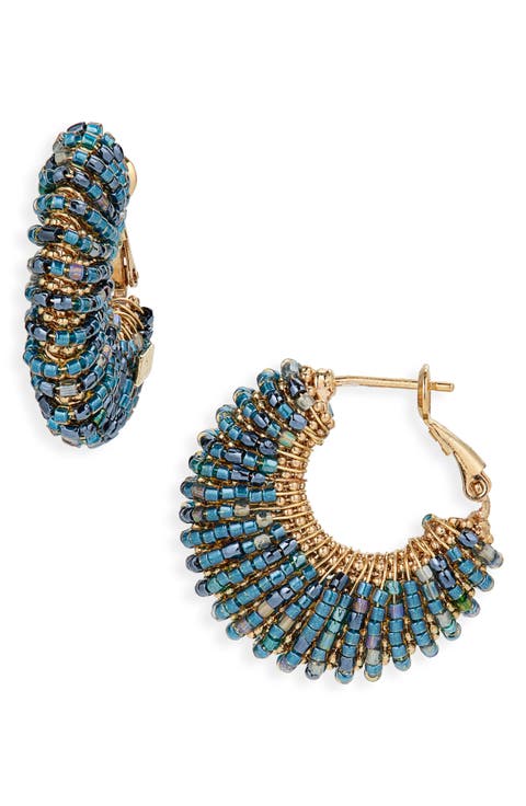 Izzia Beaded Hoop Earrings