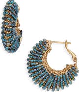 Gas Bijoux Izzia Beaded Hoop Earrings