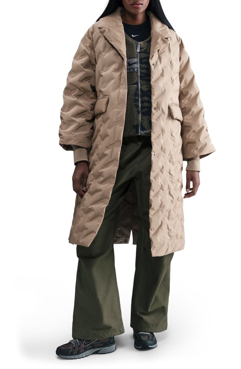 Nike Sportswear Therma-FIT Down Coat, Main, color, Khaki/ Sail