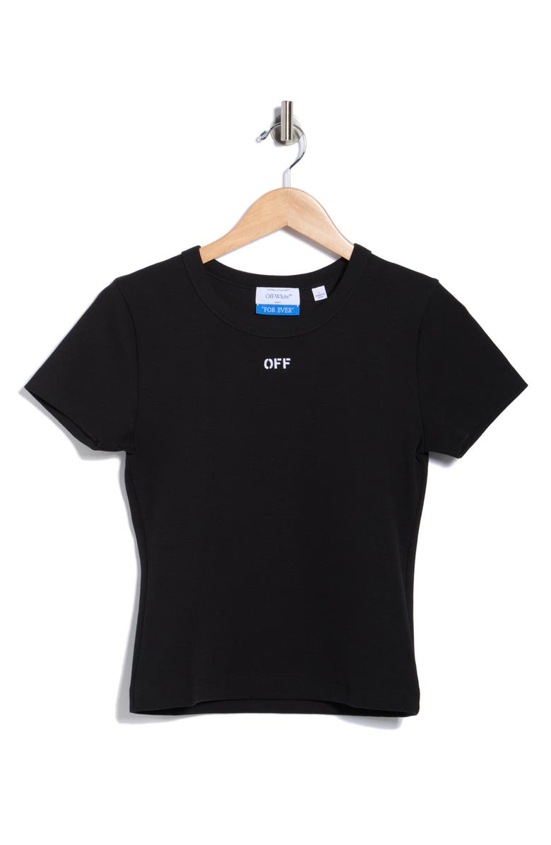 Off-White Fitted Tee, Main, color, Black Night